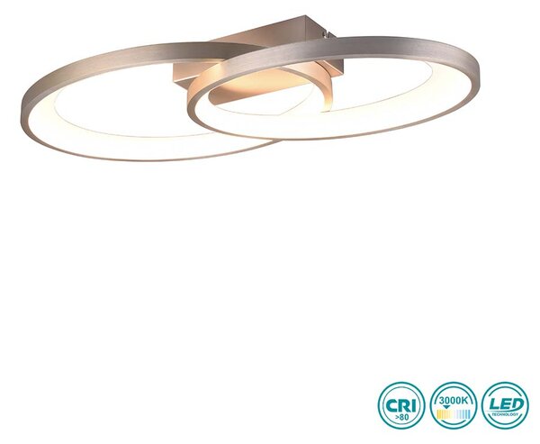 Φωτιστικό Οροφής RL Lighting Malaga R64482107 Νίκελ Ματ