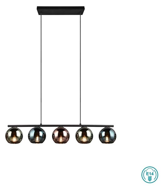 Φωτιστικό Κρεμαστό Ράγα RL Lighting Sheldon R31305017 Μαύρο Ματ