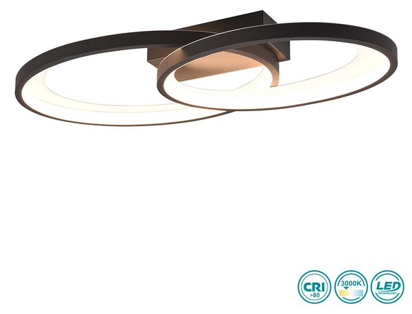 Φωτιστικό Οροφής RL Lighting Malaga R64482134 Μαύρο με Λευκό