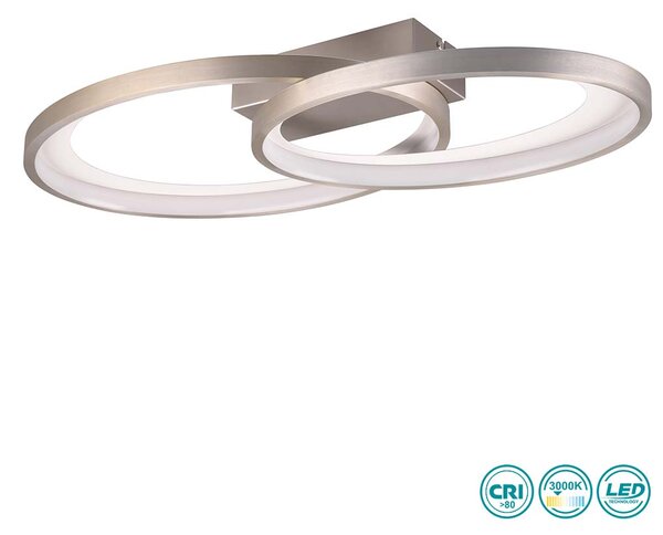 Φωτιστικό Οροφής RL Lighting Malaga R64482107 Νίκελ Ματ