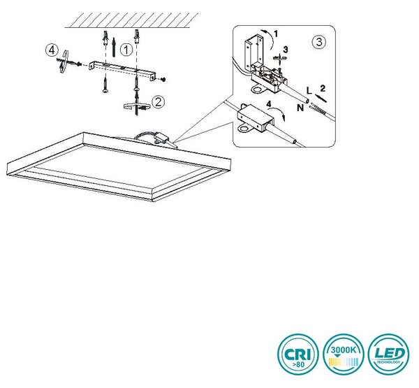 Φωτιστικό Οροφής RL Lighting Rotonda R64502931 Λευκό Ματ