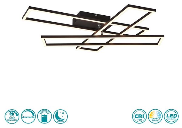 Φωτιστικό Οροφής RL Lighting Corso R64423132 Μαύρο Ματ