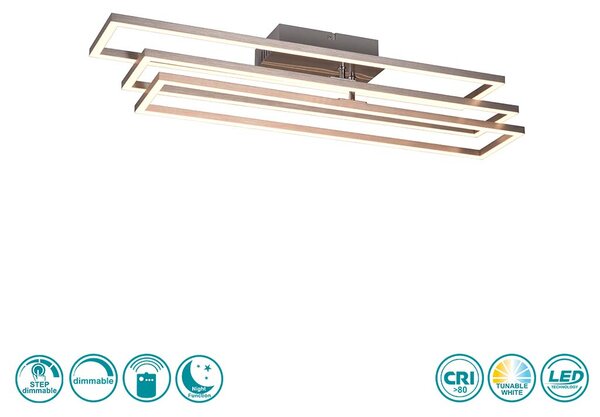 Φωτιστικό Οροφής RL Lighting Corso R64423107 Νίκελ Ματ