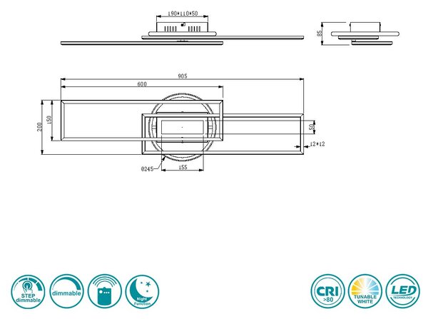 Φωτιστικό Οροφής RL Lighting Twister R67183165 Καφέ