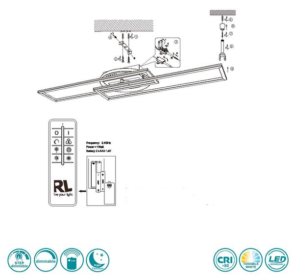 Φωτιστικό Οροφής RL Lighting Twister R67183165 Καφέ