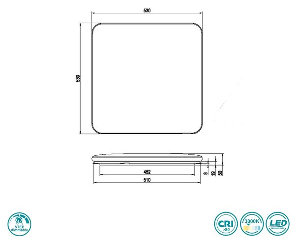 Φωτιστικό Οροφής RL Lighting Blanca R64141201 Λευκό