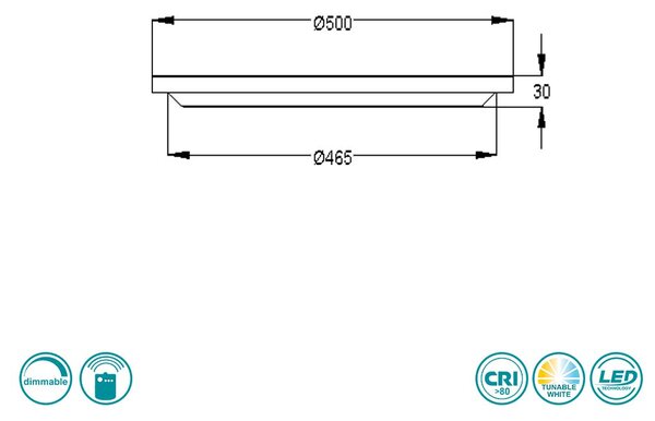 Φωτιστικό Οροφής RL Lighting Scott R64381032 Μαύρο Ματ