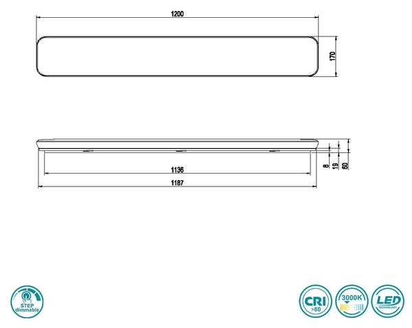 Φωτιστικό Οροφής RL Lighting Blanca R64144401 Λευκό (4000K)