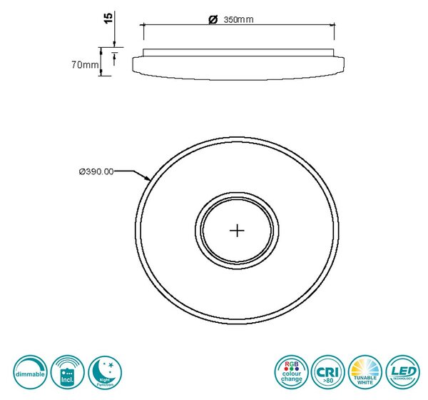 Φωτιστικό Οροφής RL Lighting Realta R64401005 Λευκό