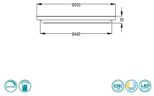 Φωτιστικό Οροφής RL Lighting Scott R64381031 Λευκό Ματ