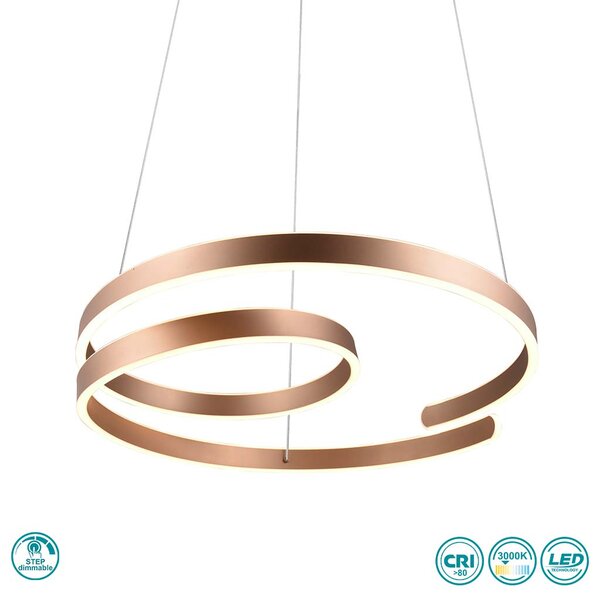 Φωτιστικό Κρεμαστό Trio Lighting Marnie 344110165 Καφέ