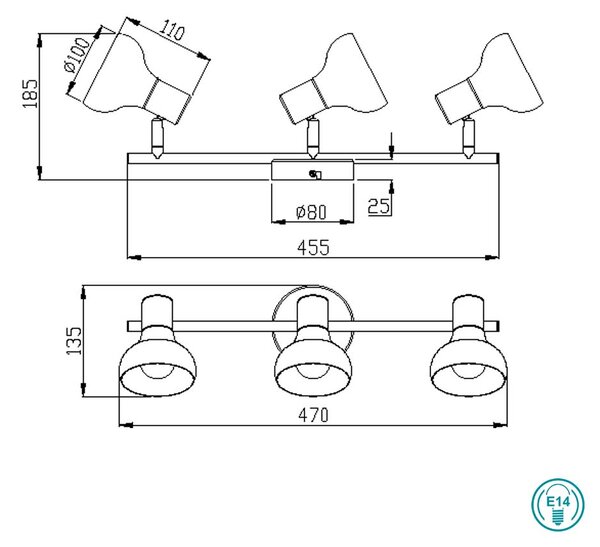 Σποτ RL Lighting Latika R81523031 Λευκό με Φυσικό Ξύλο