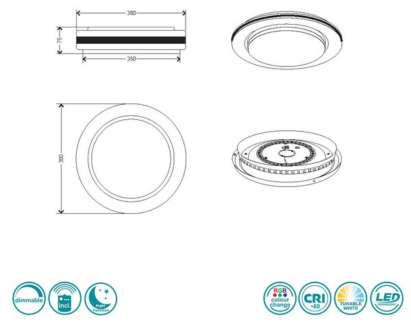 Φωτιστικό Οροφής RL Lighting Cartida R67244000 Λευκό