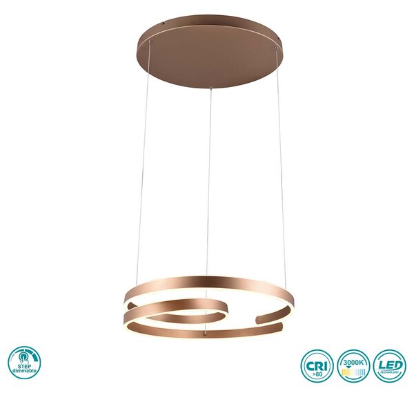 Φωτιστικό Κρεμαστό Trio Lighting Marnie 344110165 Καφέ