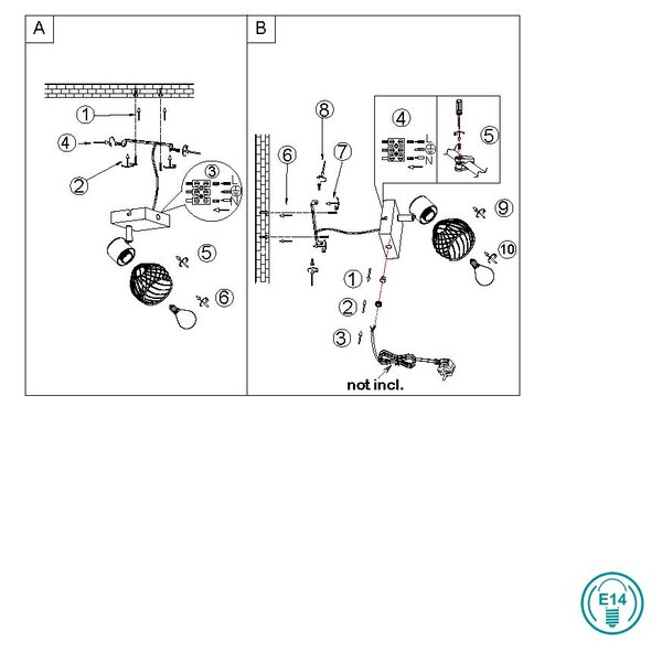 Σποτ RL Lighting Ardon R81381080 Μαύρο με Χρυσό