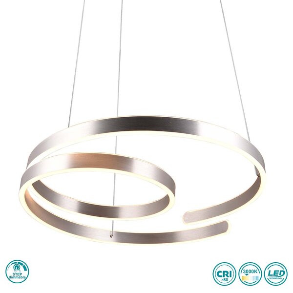 Φωτιστικό Κρεμαστό Trio Lighting Marnie 344110105 Βουρτσιστό Αλουμίνιο