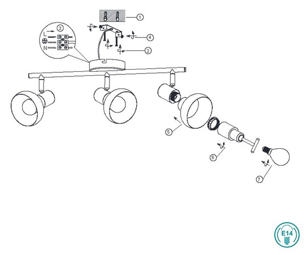 Σποτ RL Lighting Latika R81523031 Λευκό με Φυσικό Ξύλο