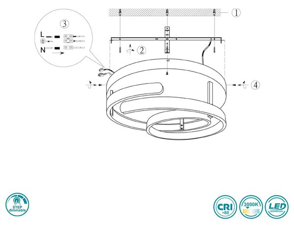 Φωτιστικό Οροφής Trio Lighting Marnie 644110165 Καφέ