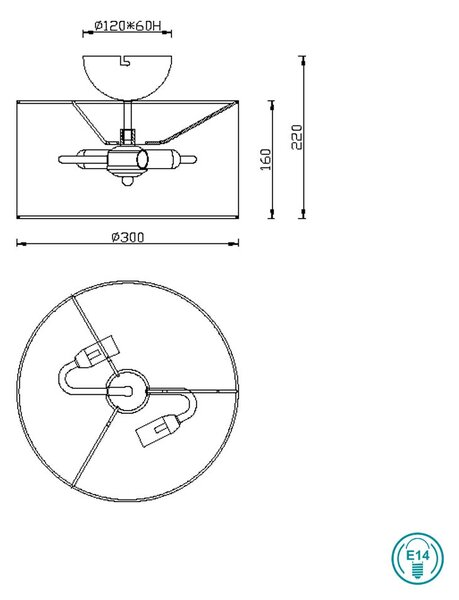 Φωτιστικό Οροφής Trio Lighting Julieta 619000244 Μαύρο Ματ με Βελούδινο Αμπαζούρ