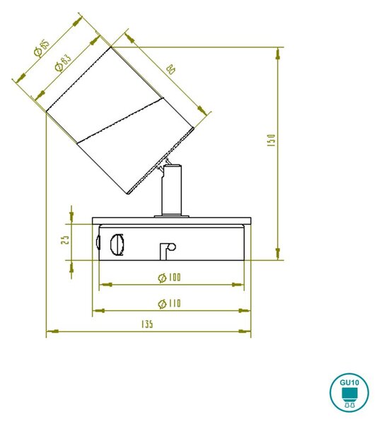 Σποτ Trio Lighting Aruni 801170132 Ξύλο - Μαύρο Ματ