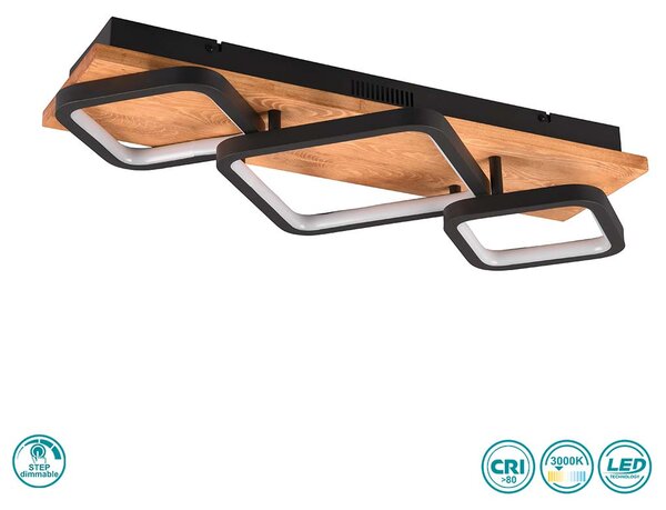 Φωτιστικό Οροφής Trio Lighting Rama 643210332 Μαύρο Ματ