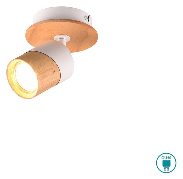 Σποτ Trio Lighting Aruni 801170131 Ξύλο - Λευκό Ματ