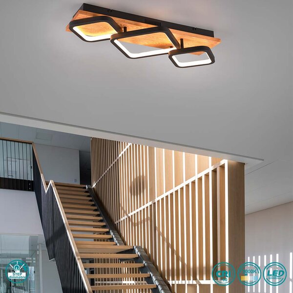 Φωτιστικό Οροφής Trio Lighting Rama 643210332 Μαύρο Ματ