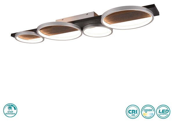 Φωτιστικό Οροφής Trio Lighting Medera 643810487 Γκρι