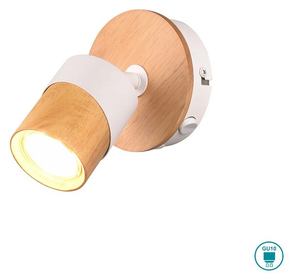 Σποτ Trio Lighting Aruni 801170131 Ξύλο - Λευκό Ματ