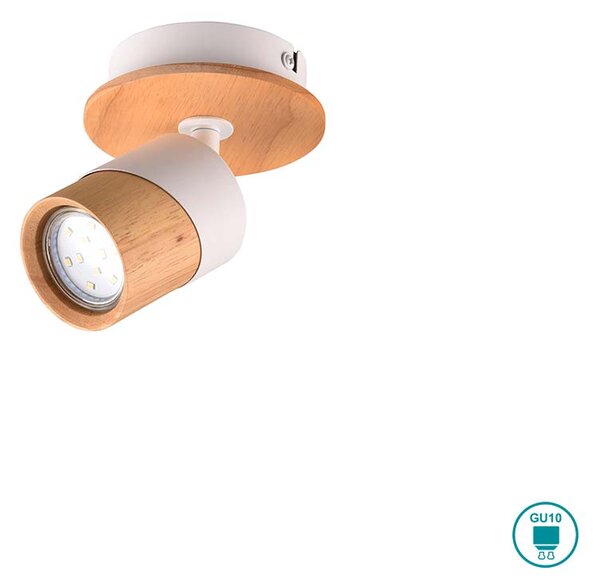 Σποτ Trio Lighting Aruni 801170131 Ξύλο - Λευκό Ματ