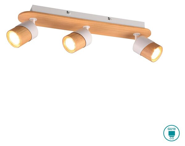 Σποτ Trio Lighting Aruni 801100331 Ξύλο - Λευκό Ματ