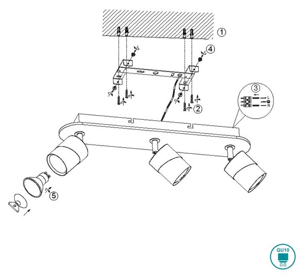 Σποτ Trio Lighting Aruni 801100332 Ξύλο - Μαύρο Ματ