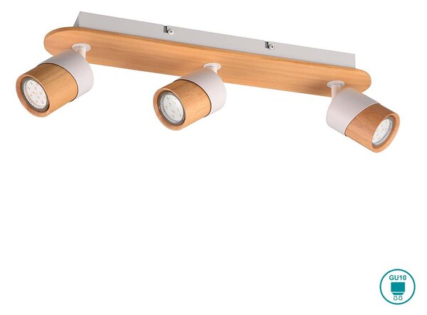 Σποτ Trio Lighting Aruni 801100331 Ξύλο - Λευκό Ματ