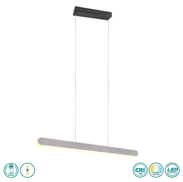 Φωτιστικό Κρεμαστό Trio Lighting Helios 343310305 Βουρτσιστό Αλουμίνιο