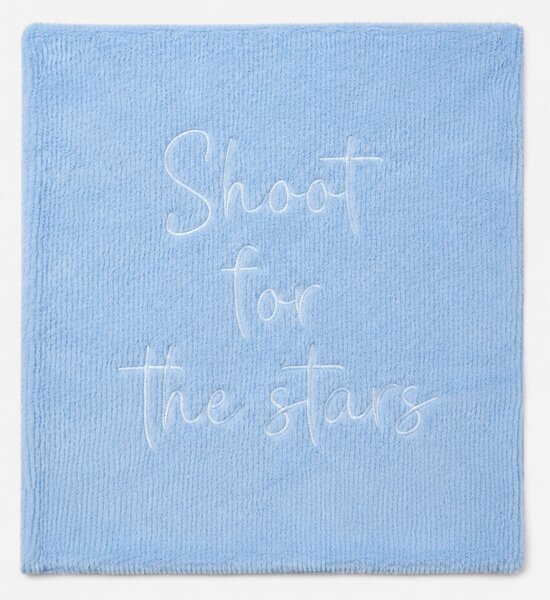 Sinsay - Μαξιλαροθήκη με την επιγραφή «Shoot for the stars» - ανοιχτο μπλε