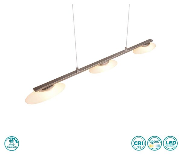 Φωτιστικό Κρεμαστό Trio Lighting Merton 343610307 Νίκελ Ματ