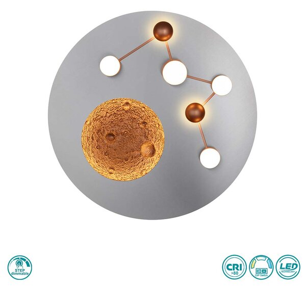 Φωτιστικό Οροφής Trio Lighting Zodiac 644810107 Νίκελ Ματ