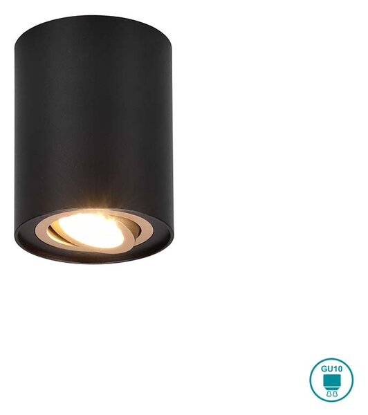 Φωτιστικό Οροφής Trio Lighting Cookie 612900180 Μαύρο Ματ με Χρυσό