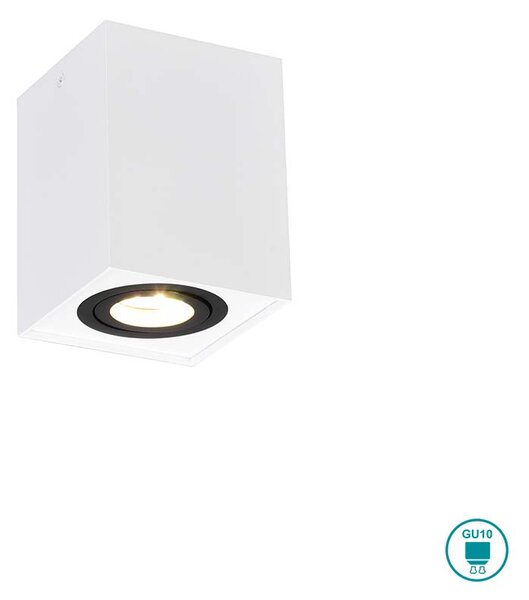 Σποτ Trio Lighting Biscuit 613000134 Λευκό Ματ με Μαύρο