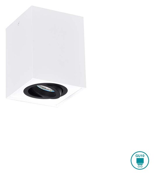 Σποτ Trio Lighting Biscuit 613000134 Λευκό Ματ με Μαύρο