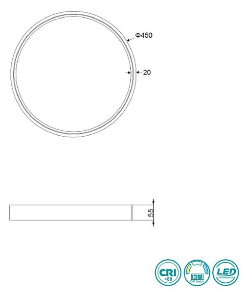 Φωτιστικό Οροφής Trio Lighting Doha 641310231 Λευκό Ματ