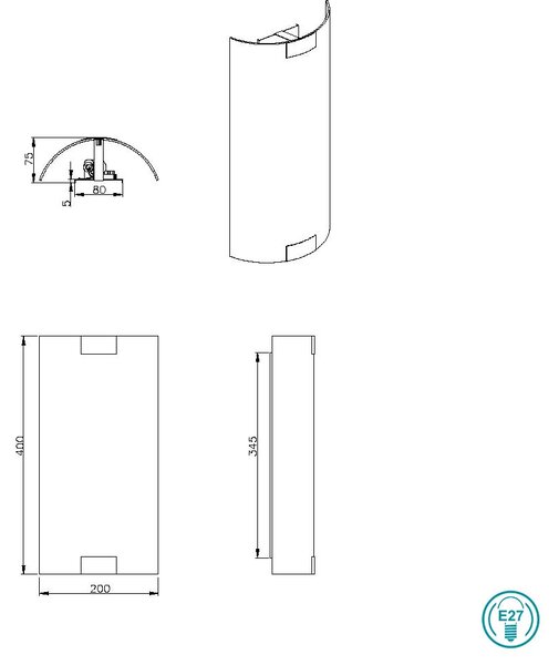 Απλίκα Trio Lighting Pura 212700207 Νίκελ Ματ