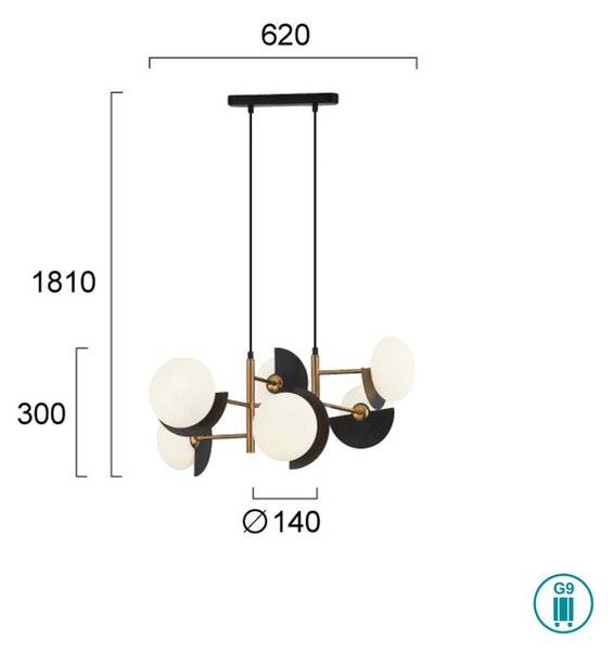 Φωτιστικό Κρεμαστό Viokef Darcy 4292200