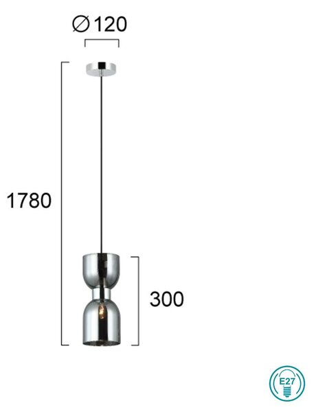 Φωτιστικό Κρεμαστό Viokef Memory 4291901 Φυμέ