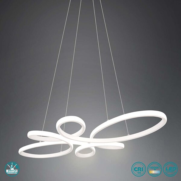 Φωτιστικό Κρεμαστό Trio Lighting Fly 345619131 Λευκό