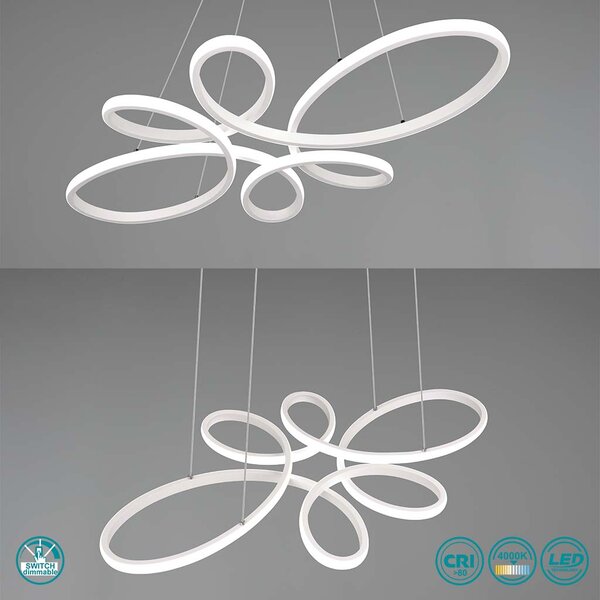 Φωτιστικό Κρεμαστό Trio Lighting Fly 345619131 Λευκό