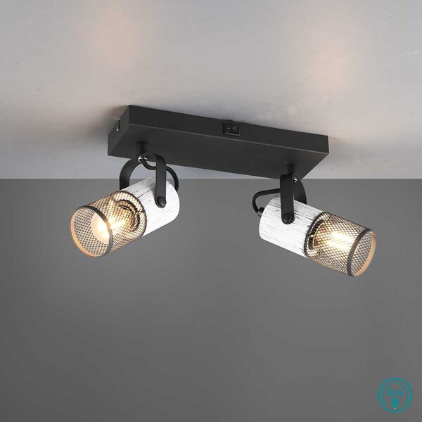 Φωτιστικό Σποτ Trio Lighting TOSH 804370234 Μαύρο Ματ (Black Mat) και Λευκό Ματ (White Mat)