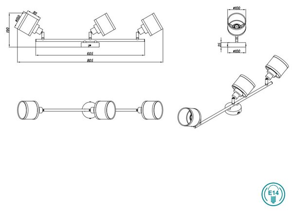 Σποτ Trio Lighting Arosa 812100306 Χρώμιο