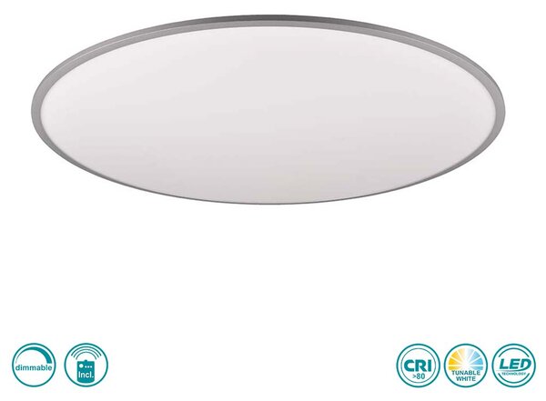 Φωτιστικό Οροφής Trio Lighting Yuma 641719187 D100 Γκρι-Λευκό