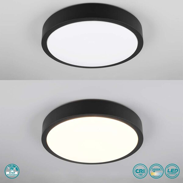 Φωτιστικό Οροφής Trio Lighting Iseo 647410102 Μαύρο Ξύλο